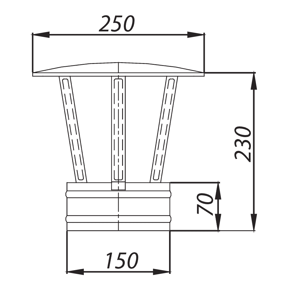 ADAM EW Schornsteinschirm fi 150