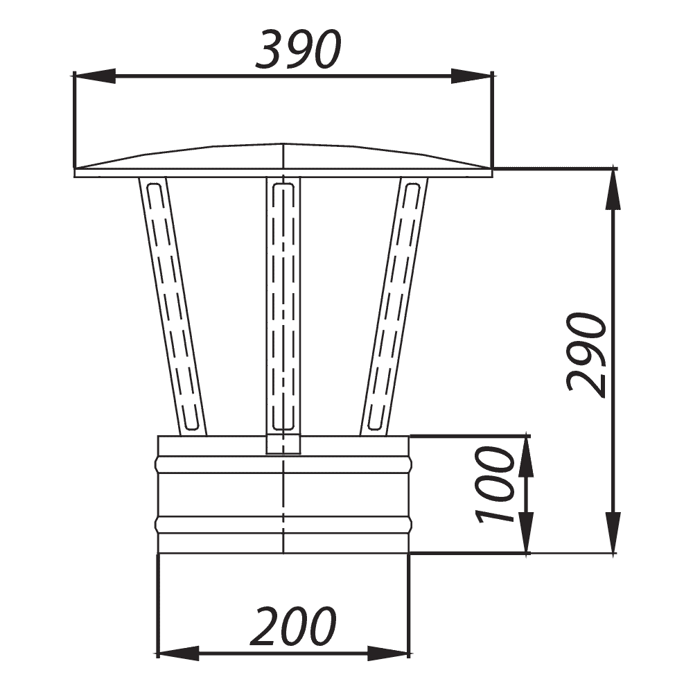 ADAM EW Schornsteinschirm fi 200