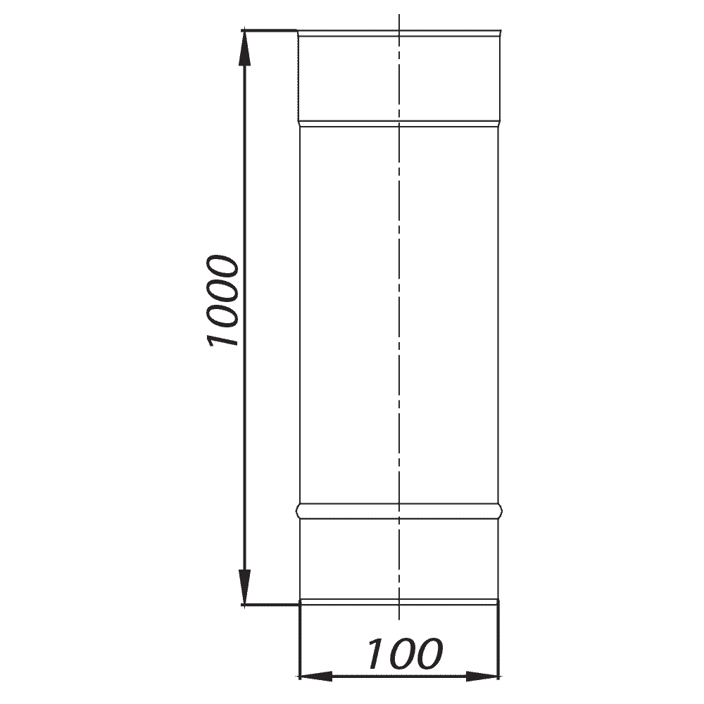 ADAM GAS / EW Rohr fi 100 1m