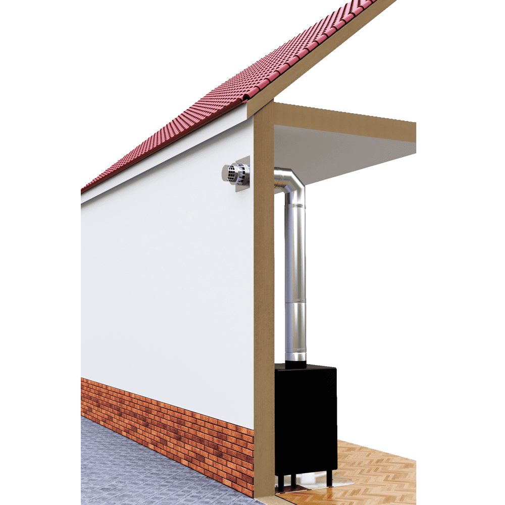 ADAM GAS Konzentrischer Schornstein fi 100/150 - durch die Wand