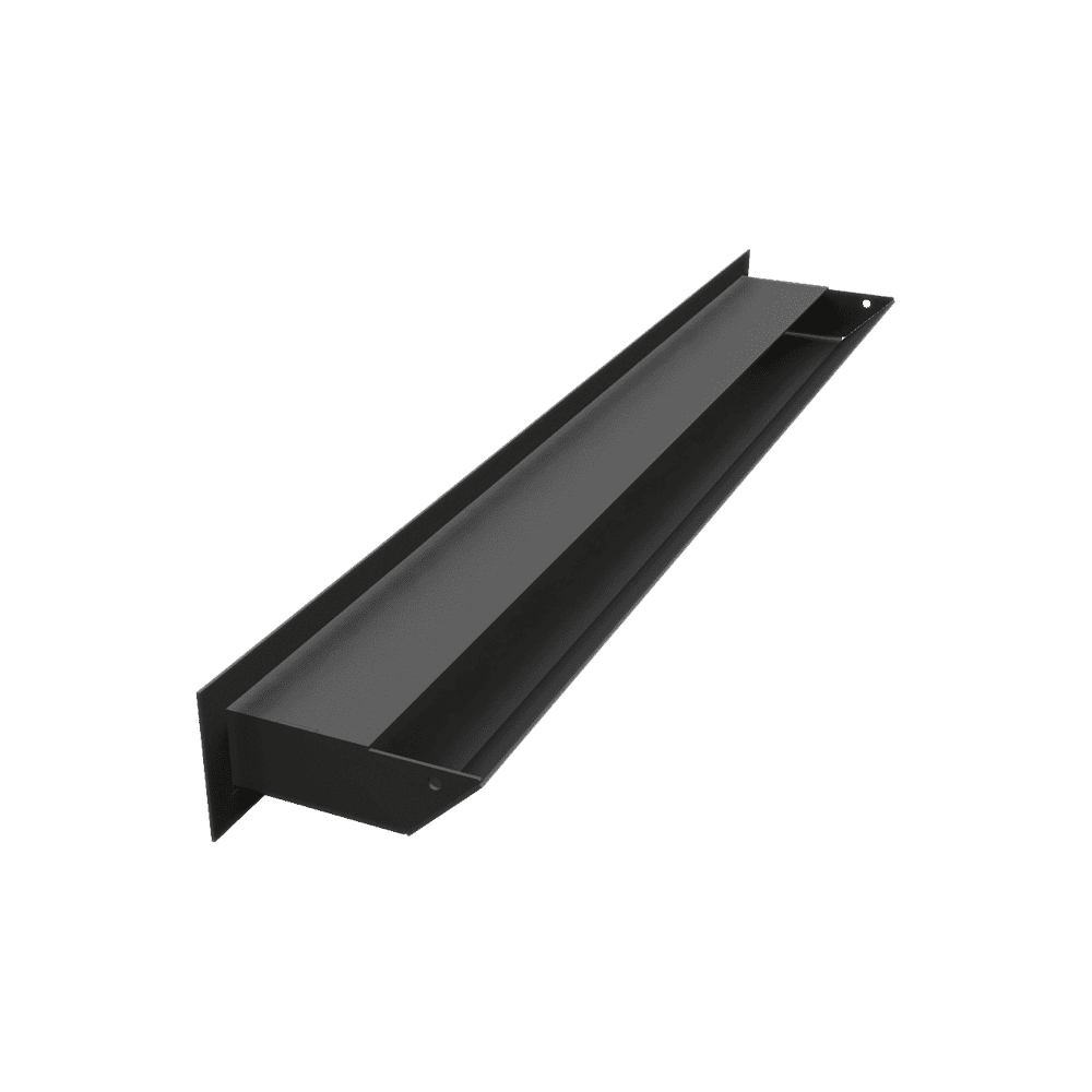 Eck-Lüftungsgitter LUFT rechts 54,7x76,6x9 Edelstahl – Bild 3
