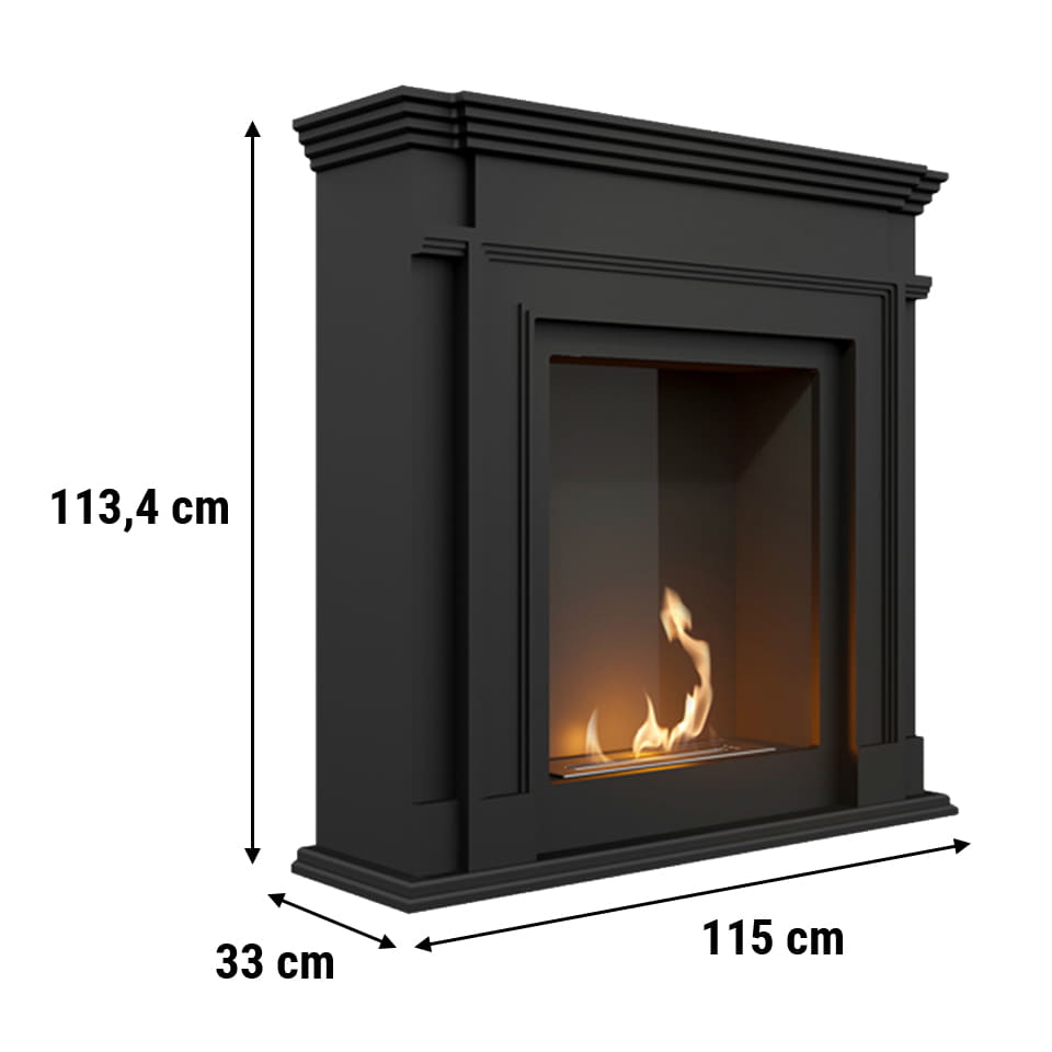 Portal Bioethanolkamin LEGIONIS TÜV schwarz – Bild 4
