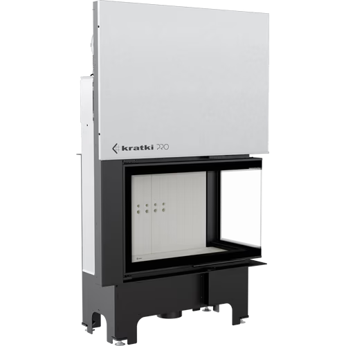 Kamineinsatz aus Stahl VNL 8 kW Ø 200 mit Schiebetür und Türfeder